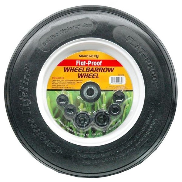Maxpower Precision Parts Maxpower Precision Parts 335278 Wheelbarrow Wheel Flat Proof; Black 335278